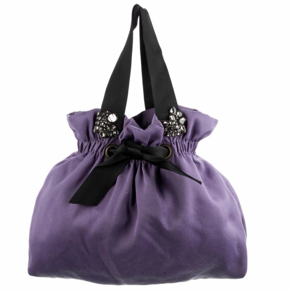 Vera Wang Lavender Label Purple Crystal Embellished Handle Bag purple NWOT New